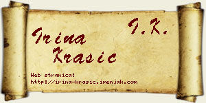 Irina Krasić vizit kartica